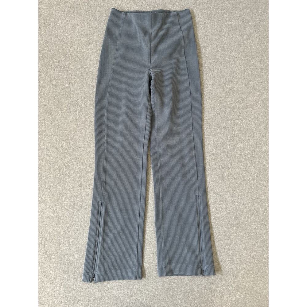 Lululemon Ribbed Softstreme Zip Leg sz 2 Flare Blue Pants